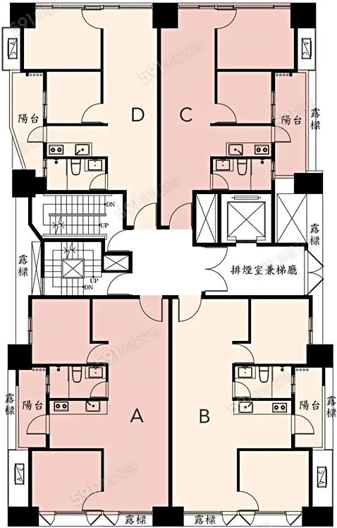 謙和御璟標準層平面圖